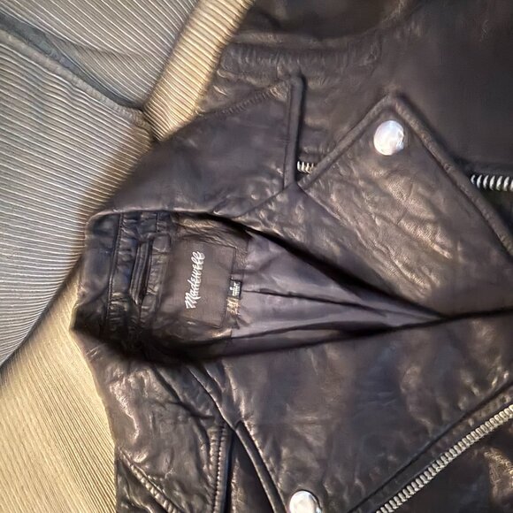 Madewell washed leather moto jacket - Picture 3 of 3